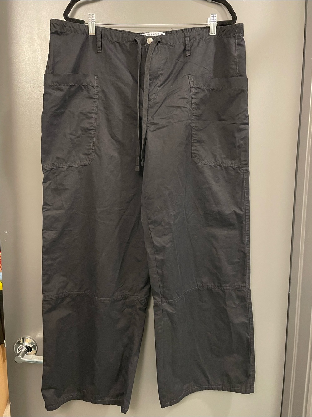 Celebrity Pink Black Cargo Drawstring Pants